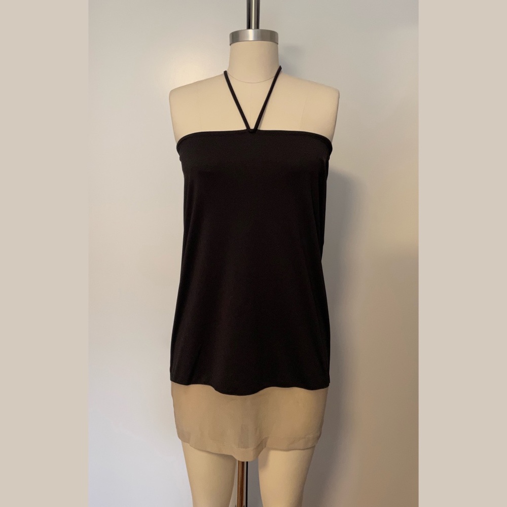 Sportsgirl Tube Tunic/Micro Mini Dress/Skirt – Black/Grey Size M